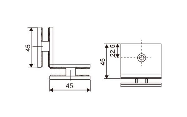 Stainless Steel Concealed Cross European Folding Door Hinge for Furniture Hardware Wardrobe