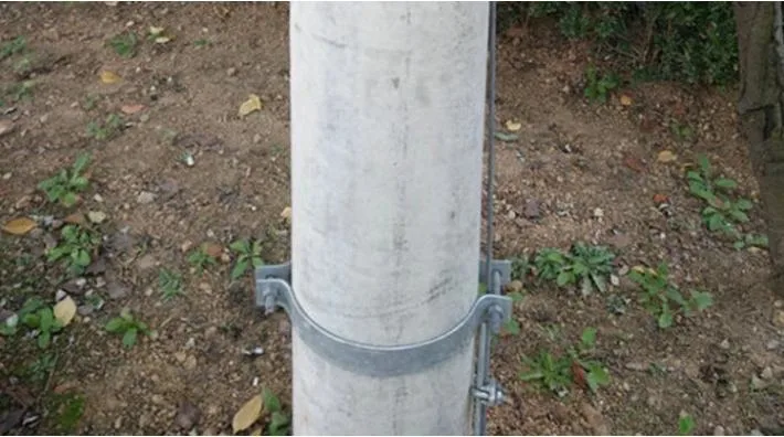 Customized Metal Stainless Stay Wire Pole Cable Mountng Hoop Steel Material Clamp