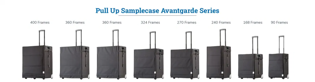 Pull-up-Case AV-324 Sample Avantgarde Luggage Bag Hot Fashion Easy Taking Glasses Bags Sample Bag Display Cases Made in Germany Best Way for Business Travelcase