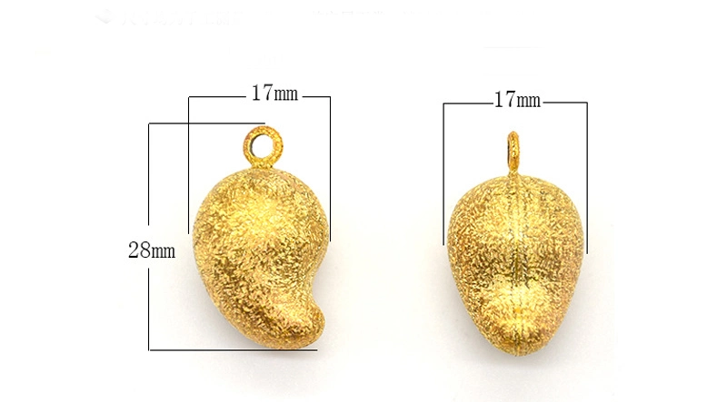 DIY Jewelry Accessories Metal Crafts Wrinkled Metal Copper Bell Hook Jade Type Water Piano Bell