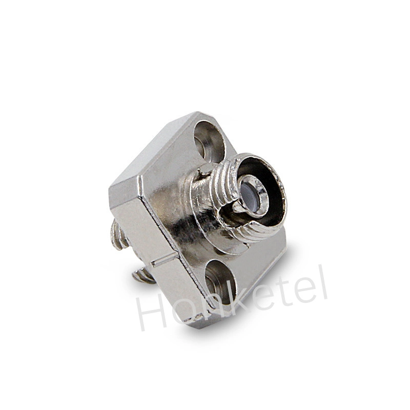 FC/Upc to FC/Upc Simplex Single Mode/Multimode Square Solid Type One Piece Metal Fiber Optic Adapter/Coupler with Flange