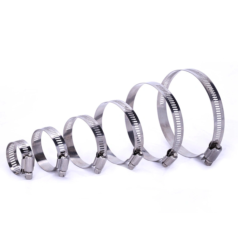 Adjustable Stainless 304 Strip Rolling Special Rolled Band Barrel Hoop Hose Clamp for Cable