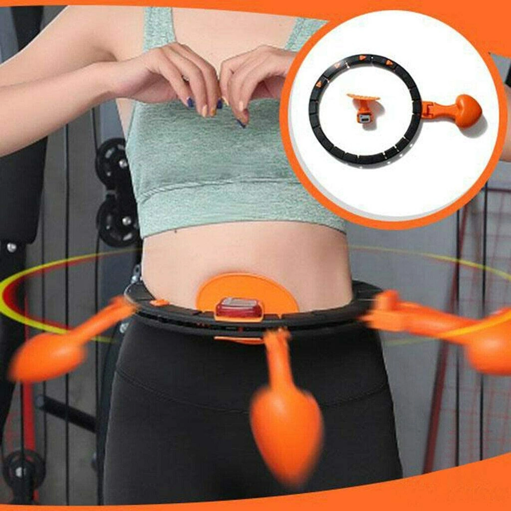 Adjustable Waistband for Indoor Exercise Workout Auto Spinning Hula Hoop Wyz13191