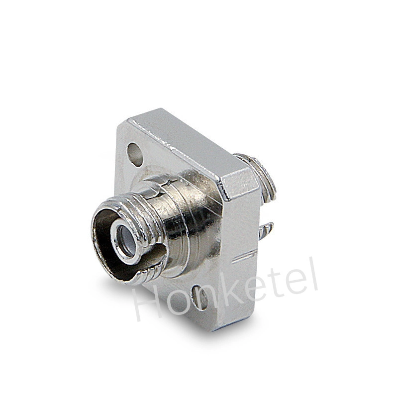 FC/Upc to FC/Upc Simplex Single Mode/Multimode Square Solid Type One Piece Metal Fiber Optic Adapter/Coupler with Flange