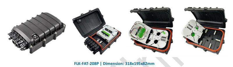 Outdoor Fiber Optical Equipment IP68 8 Ports Optic Termination Closure Fiber Junction Distribution Box