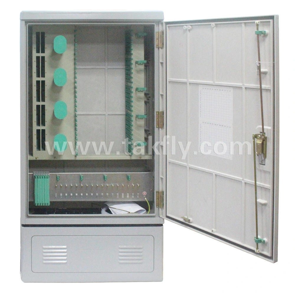 Waterproof IP65 288 Cores SMC Fiber Optic Cross Connect Cabinet