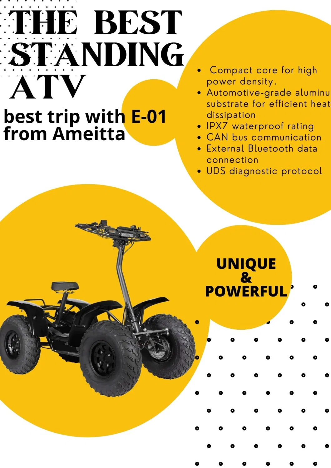 Electro Standing ATV, Farm ATV, 4 Wheel Scooter for off Road