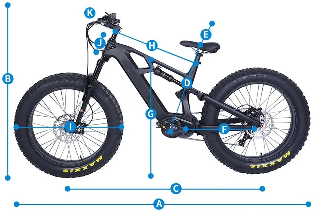 1000W Bafang MID Drive Electric Bike Velo Electrique Carbon Electric Bike Full Suspension 26 Inch Electric Bicycle