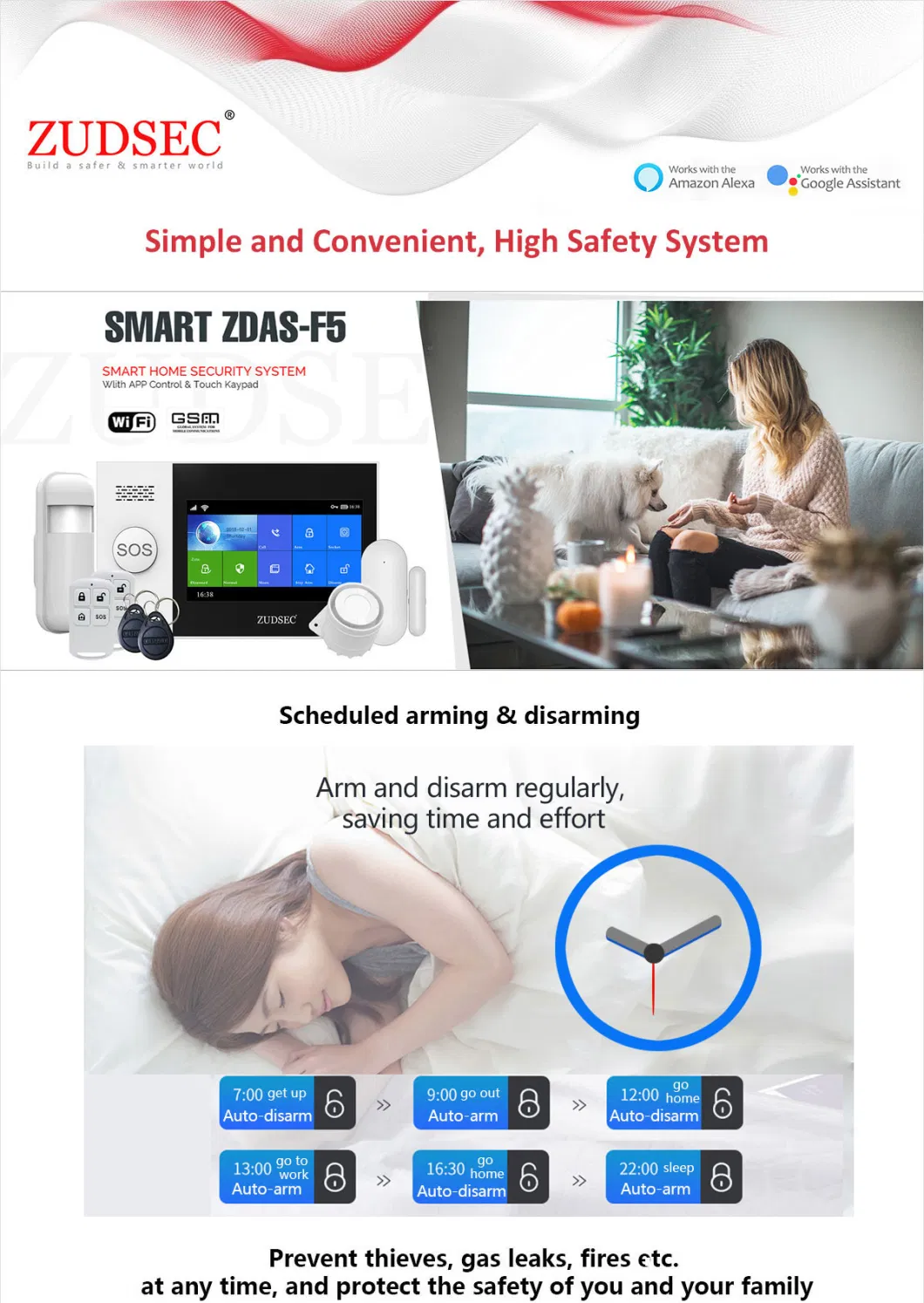 Smart Life WiFi Intruder Anti-Thief House Wireless GSM Home Security Burglar Alarm System