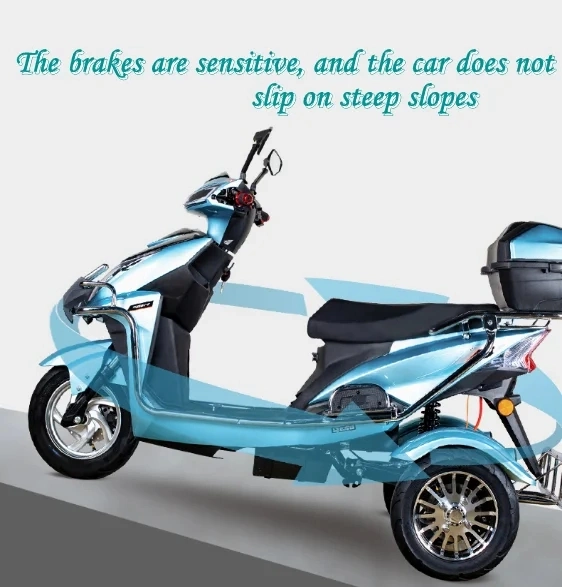 Adult Electric Tricycle Three Wheelers 60V 500W 1000W with Differential Motor Scooter Motorcycle