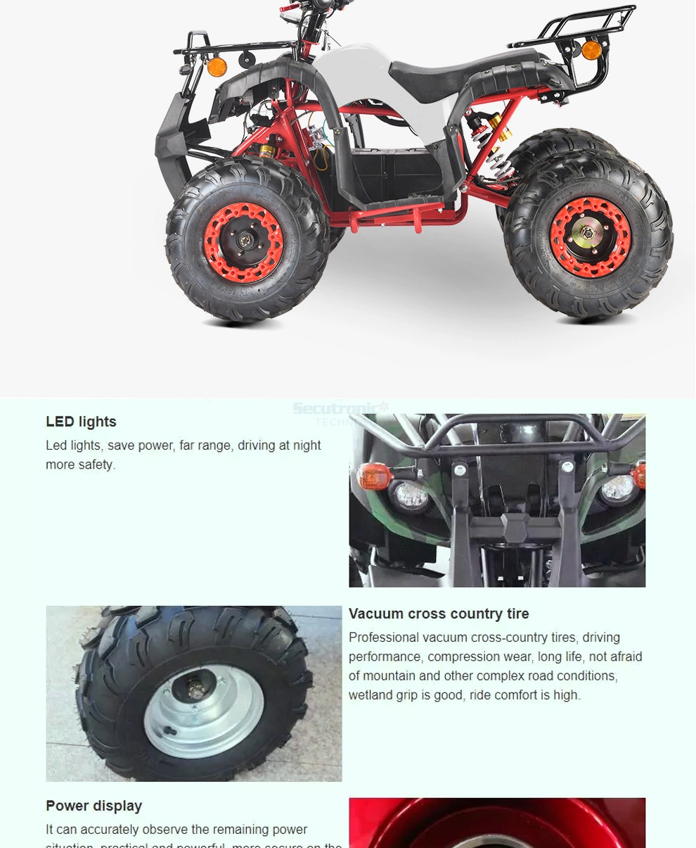 8 Inch off Road Tire 4 Wheel Electric Quad Bike for Adults