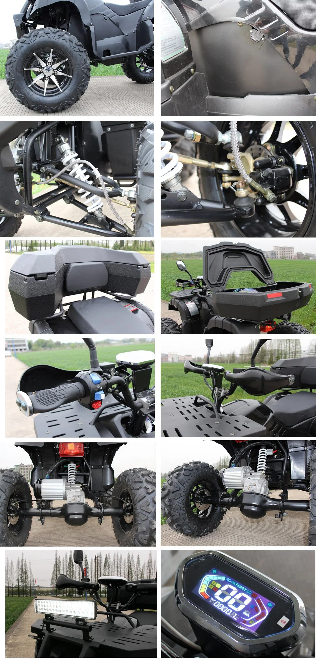 Hummer Powerful Electric Quad Bikes 4000W 72V Four Wheeler Bike Electric Atvs for Adults