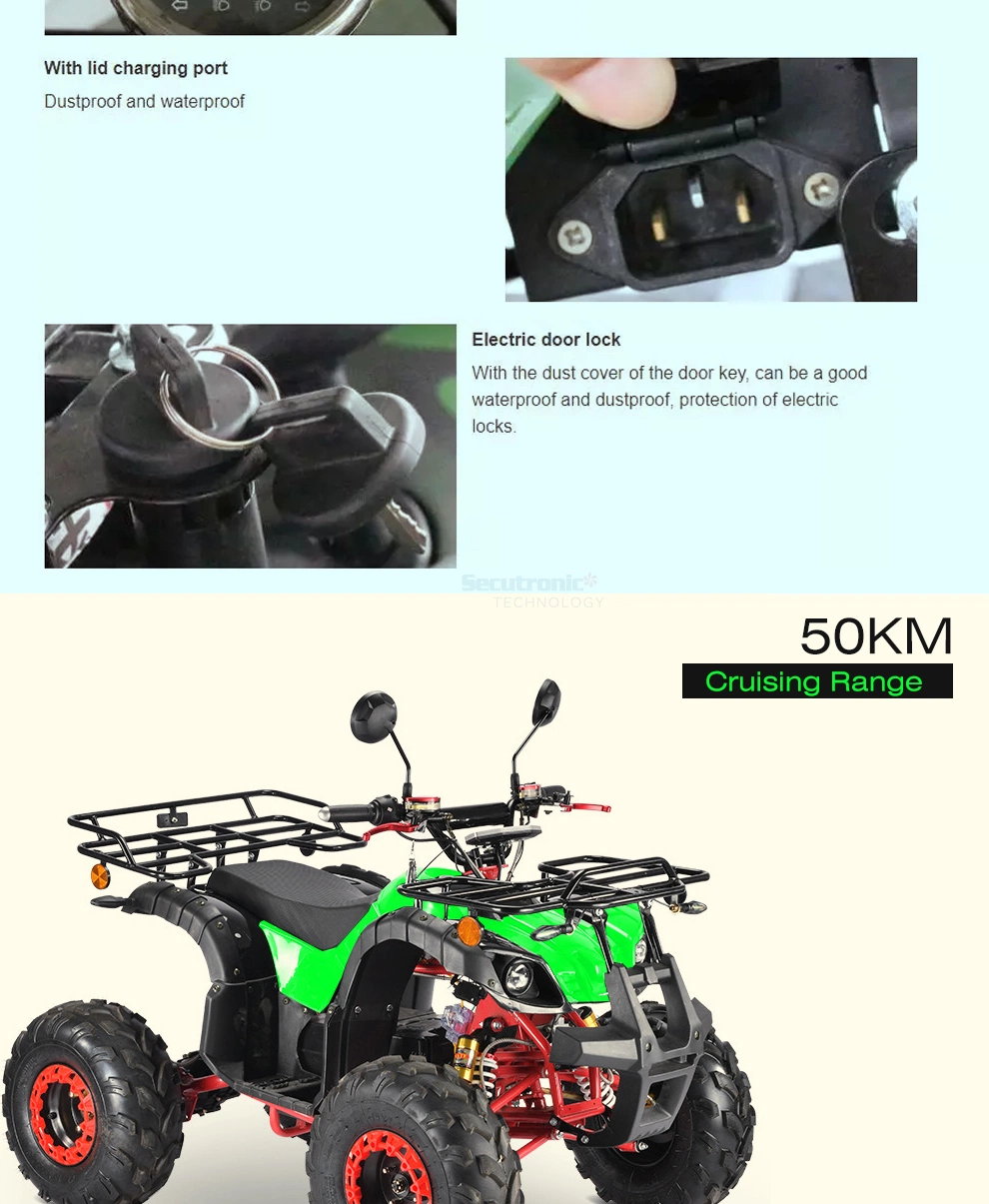 Adult Electric Quad Bike Adults High Performance Hill Climbing Electric Atvs