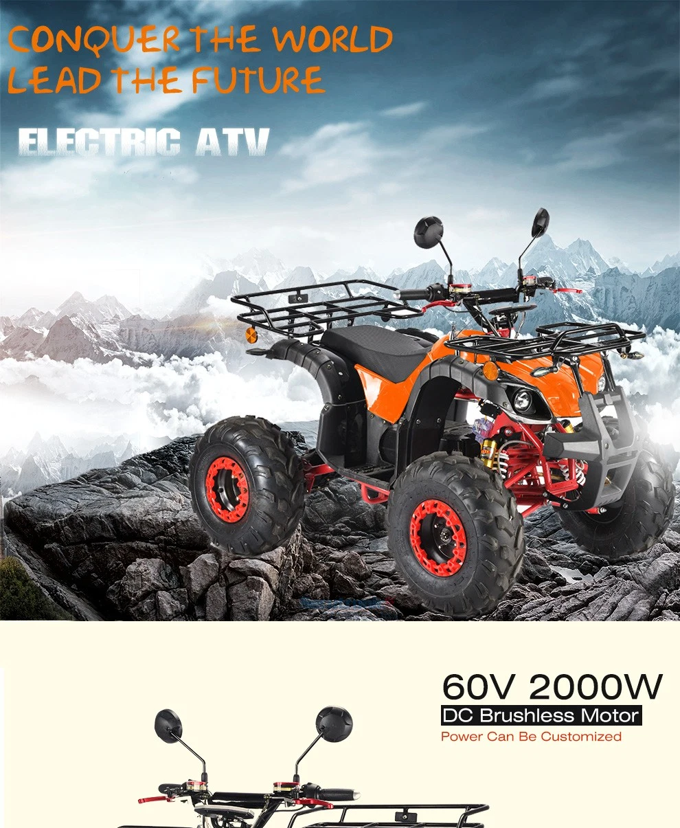Wholesale 4X4 Four-Wheeled Axle Drive ATV Electric Quad Bike Adults