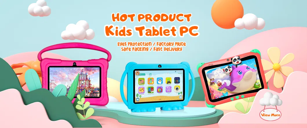 Wholesale Bulk 7 Inch Android Tablets WiFi Quad-Core RAM 3GB ROM 32GB Parental Control Tablette Pour Enfant for Children Educational