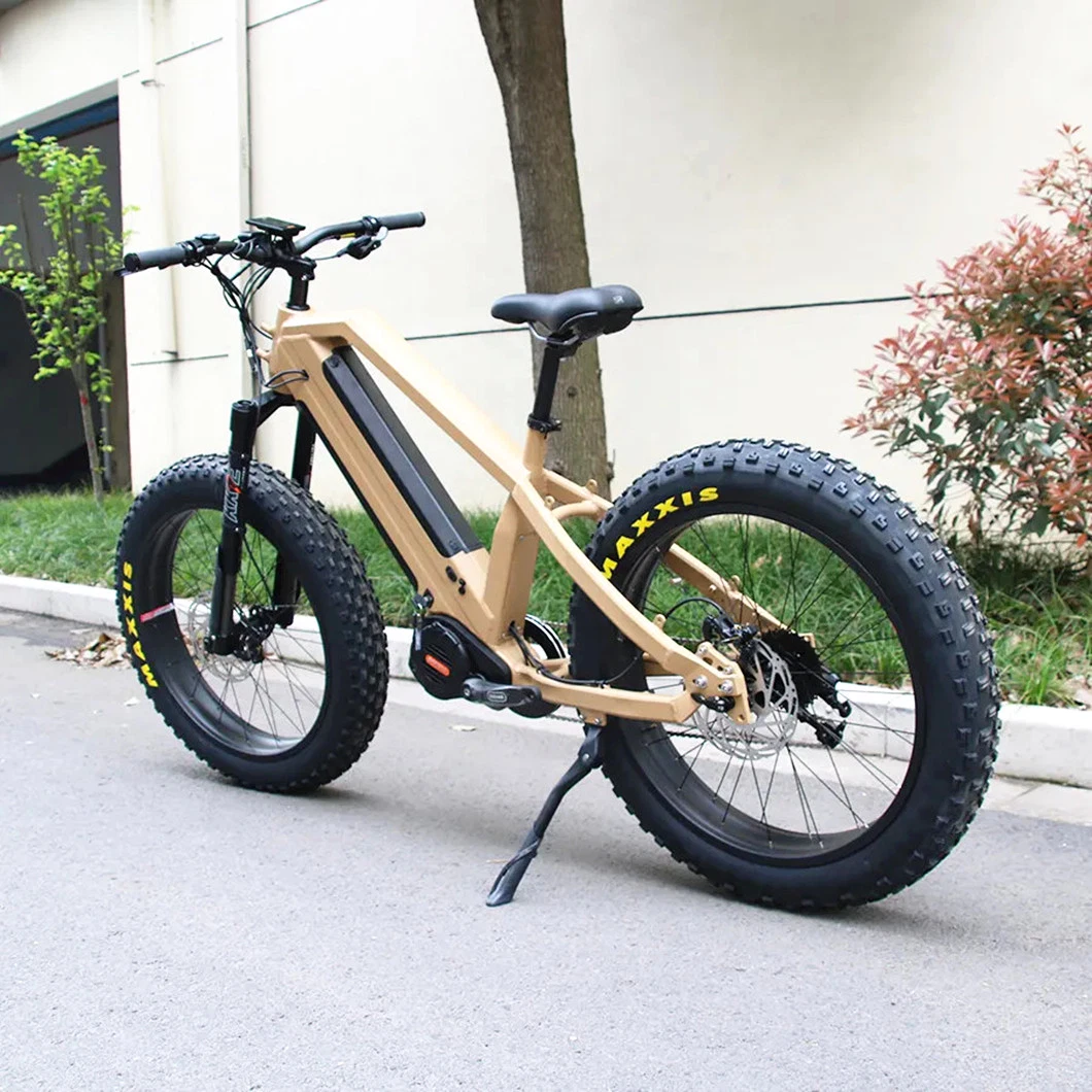 1000W 48V 30ah MID Motor Dual Battery E-Bike Mountain Forest Road City Ebike 26&prime;&prime; Fat Tire off Road Electric Hybrid Bike for Commuting, Traveling, Hunting