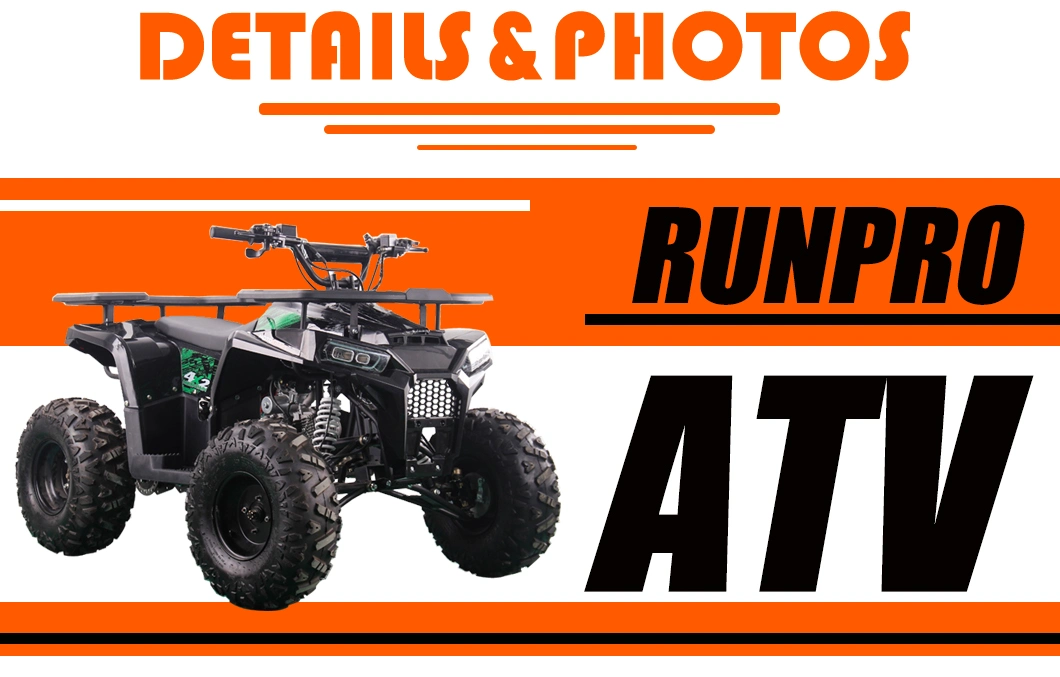 7&prime;&prime;8&prime;&prime;tire Quads ATV 110cc 125cc Electric Start Gasoline Runpro Kids Quad Atvs for Fun