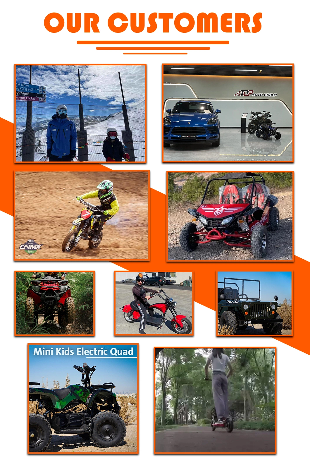 70cc 90cc 110cc 125cc Gas ATV Quad Bike Kids&Adult Sport Electric Start Quad Bike