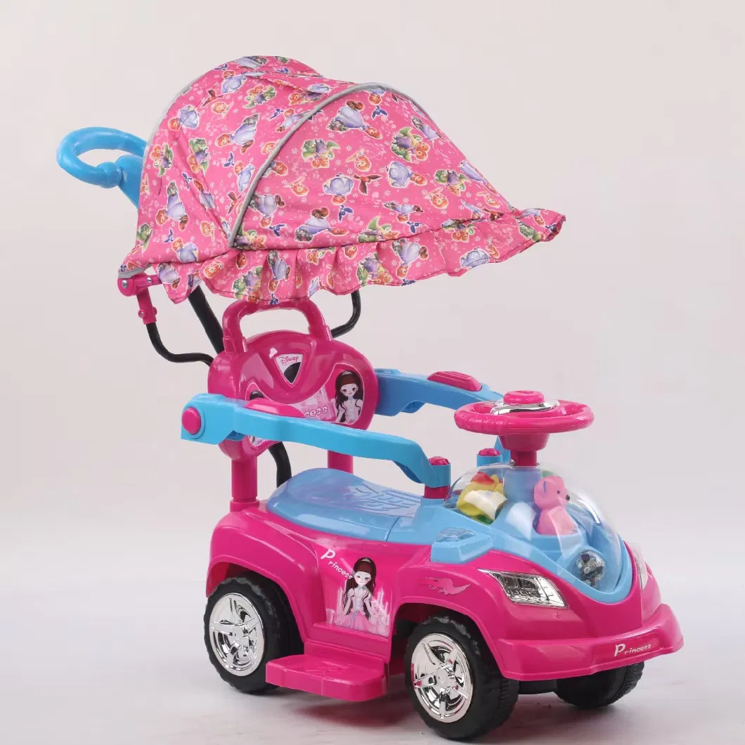 Bestselling Children&prime;s Twist Car/Four-Wheel Baby Rocking Bike/with Music/with Push Handle