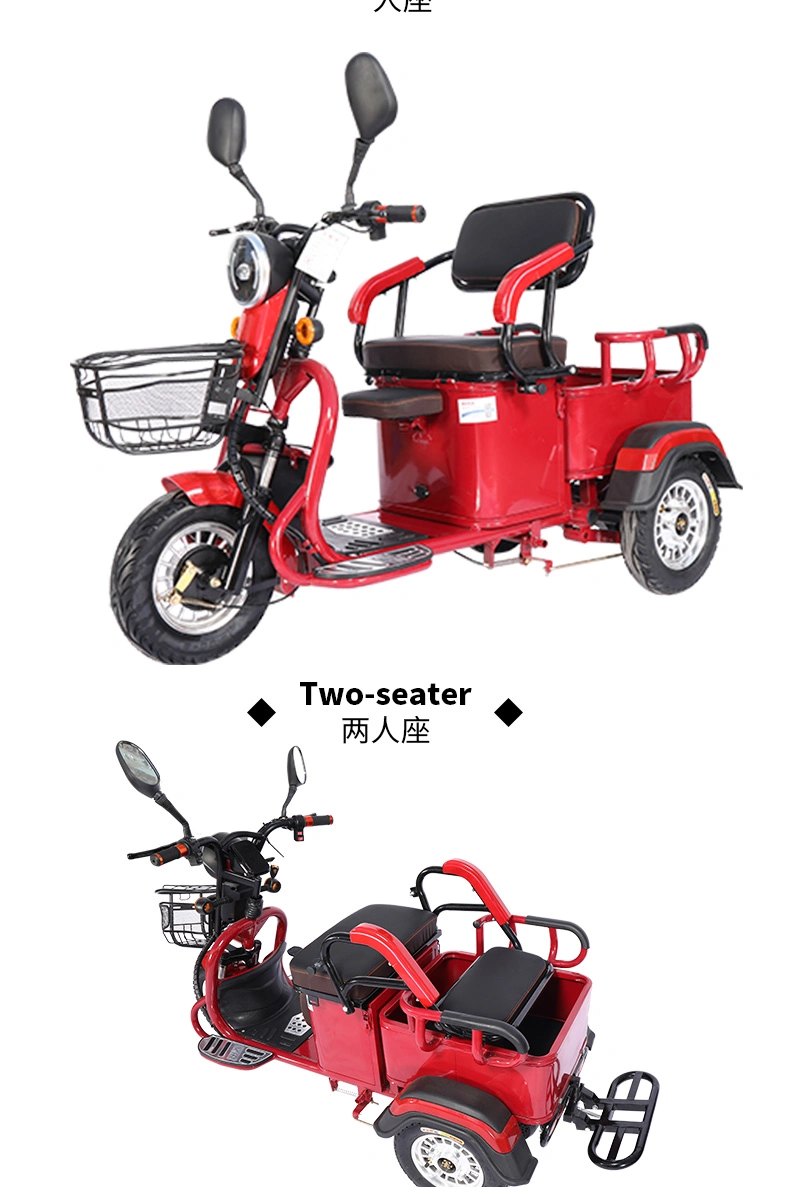 Open Electric Tricycle Electric 3 Wheelers with Big Rear Cargo Box