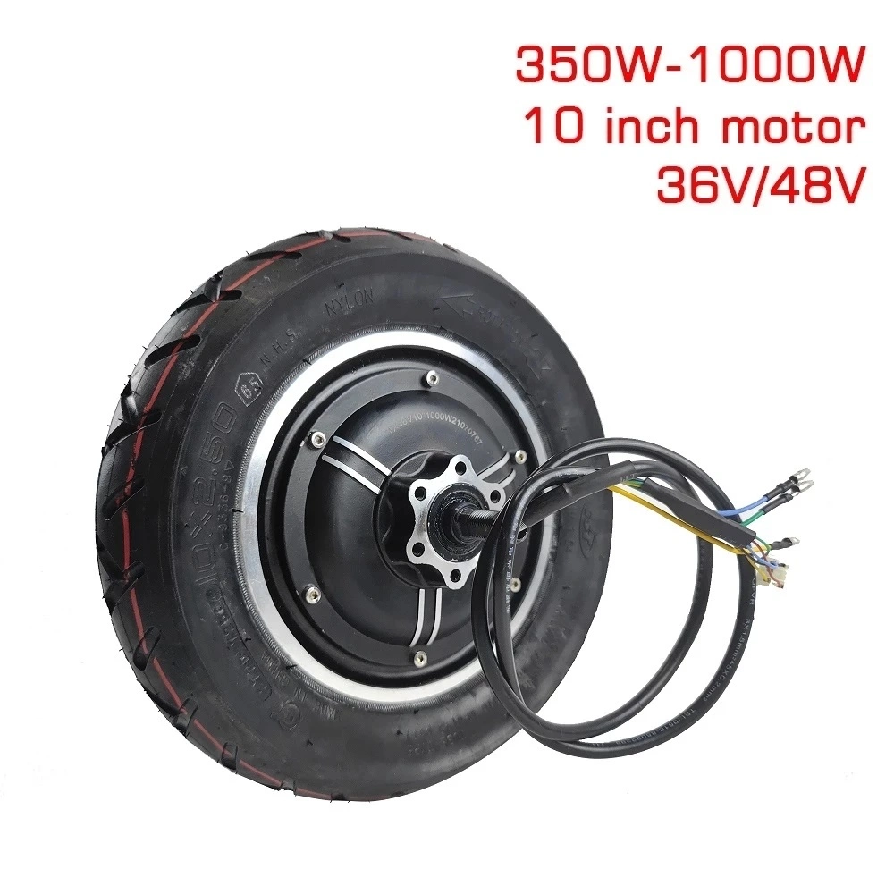 65km/H 10inch 48V1000W BLDC E-Scooter Wheel Hub Motor with Tubeless Tyre