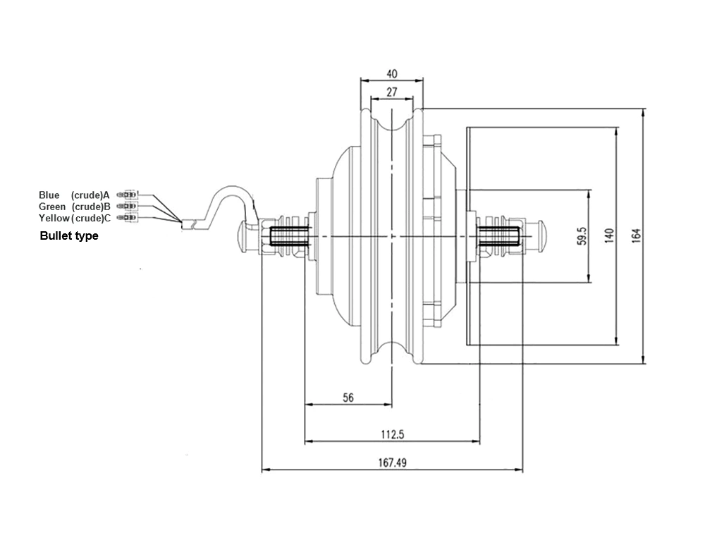 10 Inch Road Tire Disc Brake Hub Motor for Electric Scooter