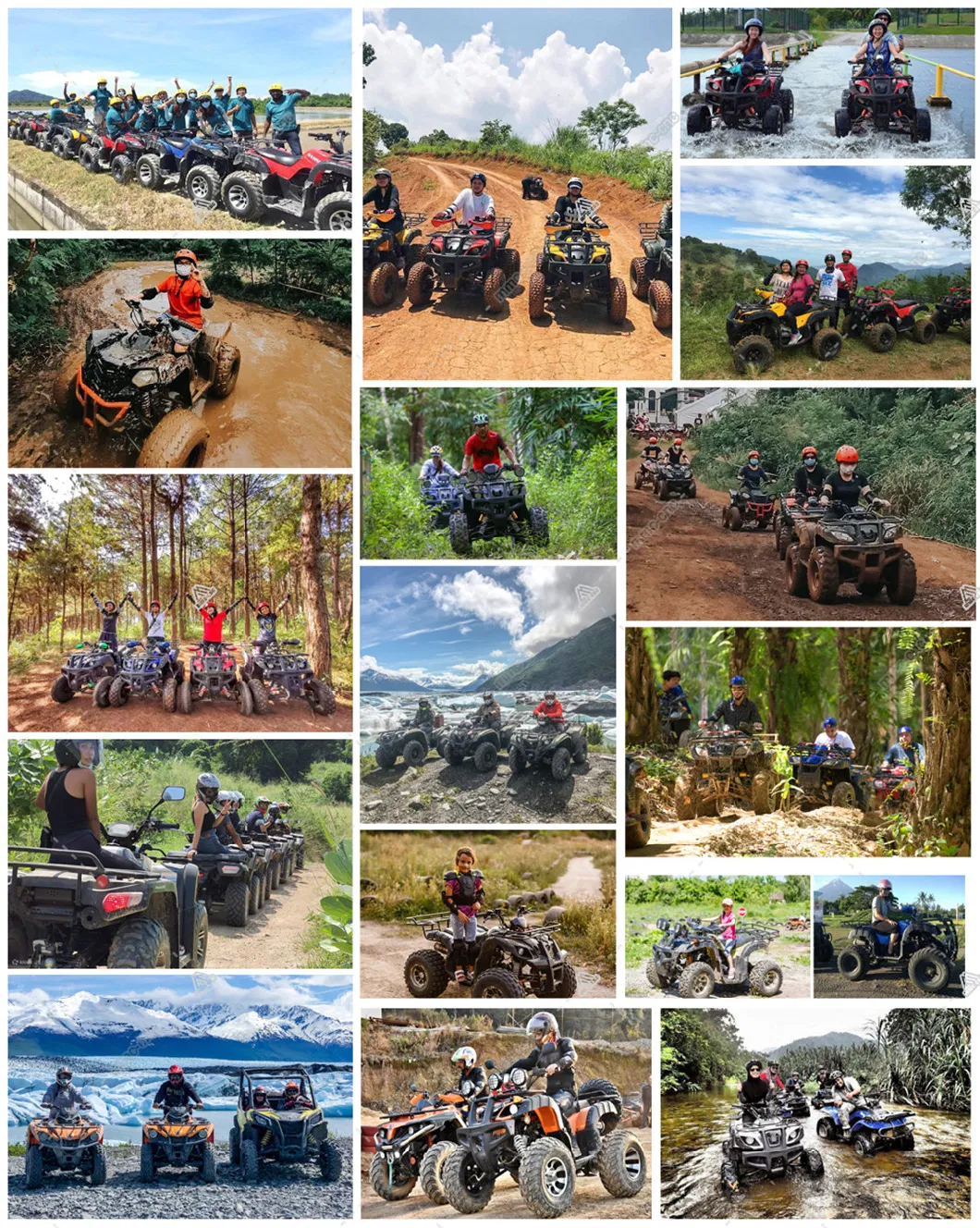 ATV 300cc Automatic Big Bull off-Road Four-Wheel Motorcycle Adults Mountain Atvs Gasoline ATV 150cc 200cc 4X4 Buggy ATV 250cc Farm 4X4 ATV