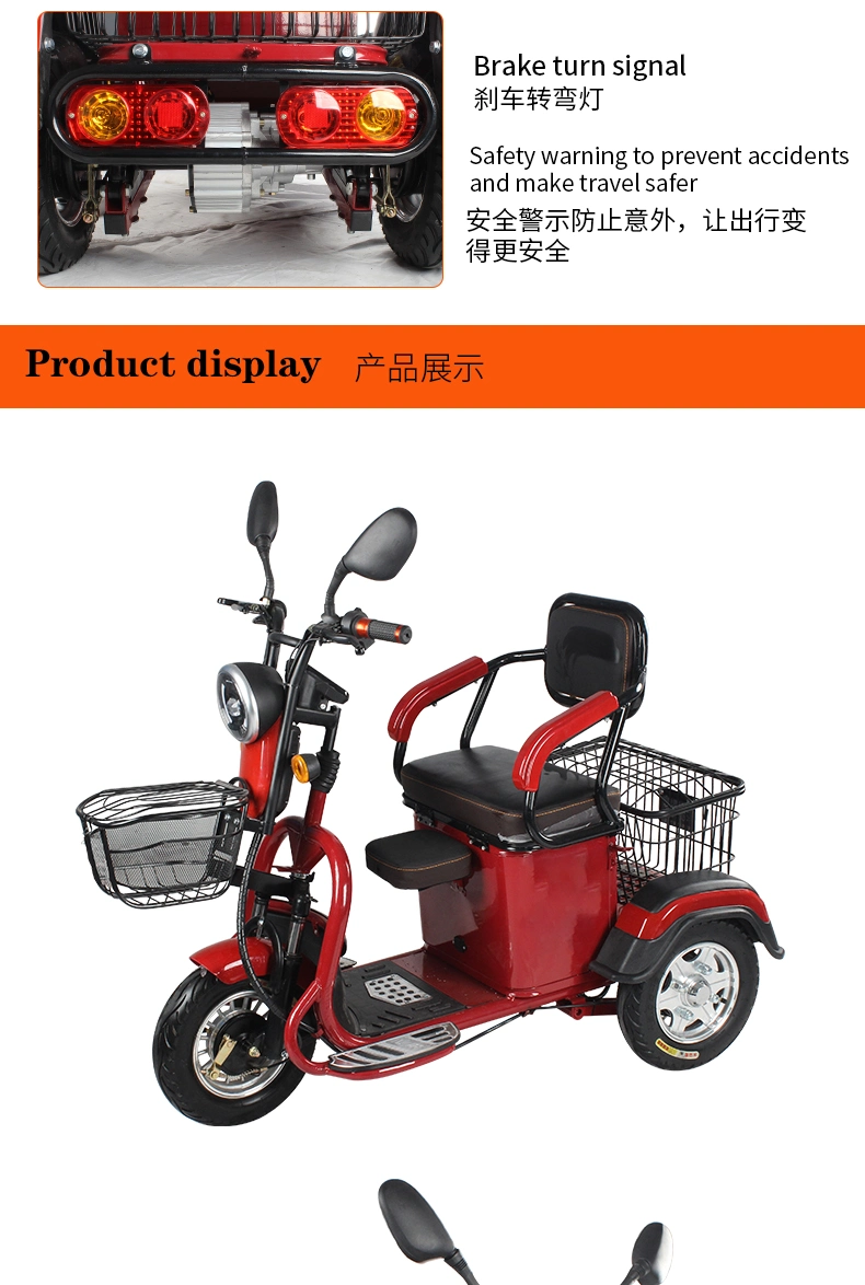 25km Top Speed Etrike Open Electric Tricycle 3 Wheelers