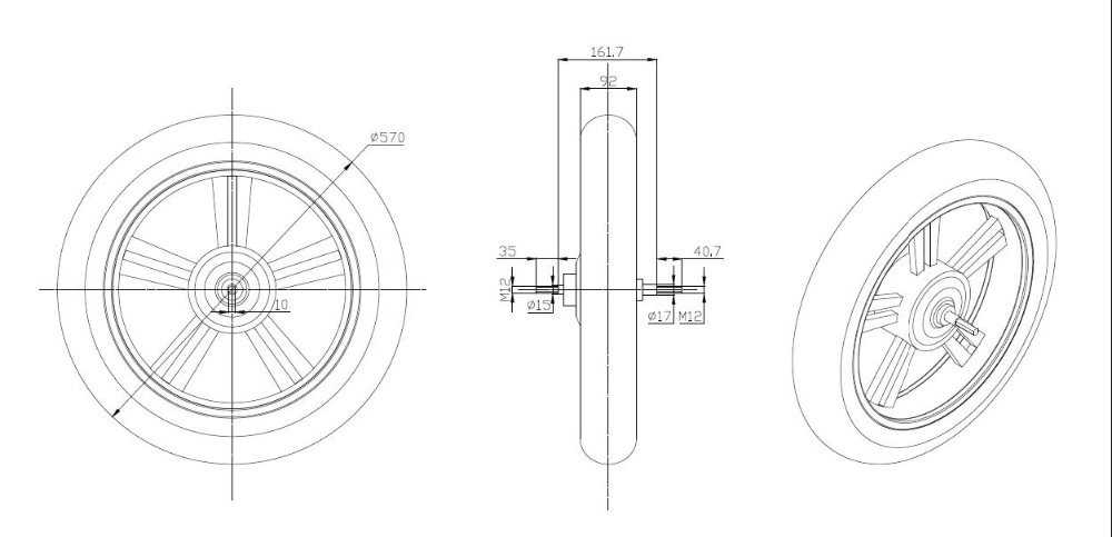 20*4.0 Fat Tyre Electric Bike Hub Motor Conversion Kit