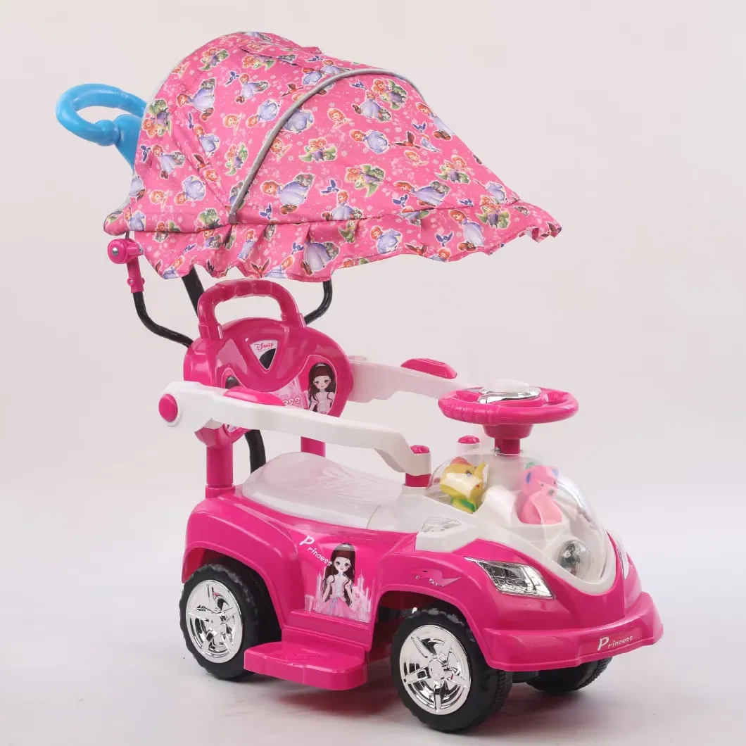 Bestselling Children&prime;s Twist Car/Four-Wheel Baby Rocking Bike/with Music/with Push Handle