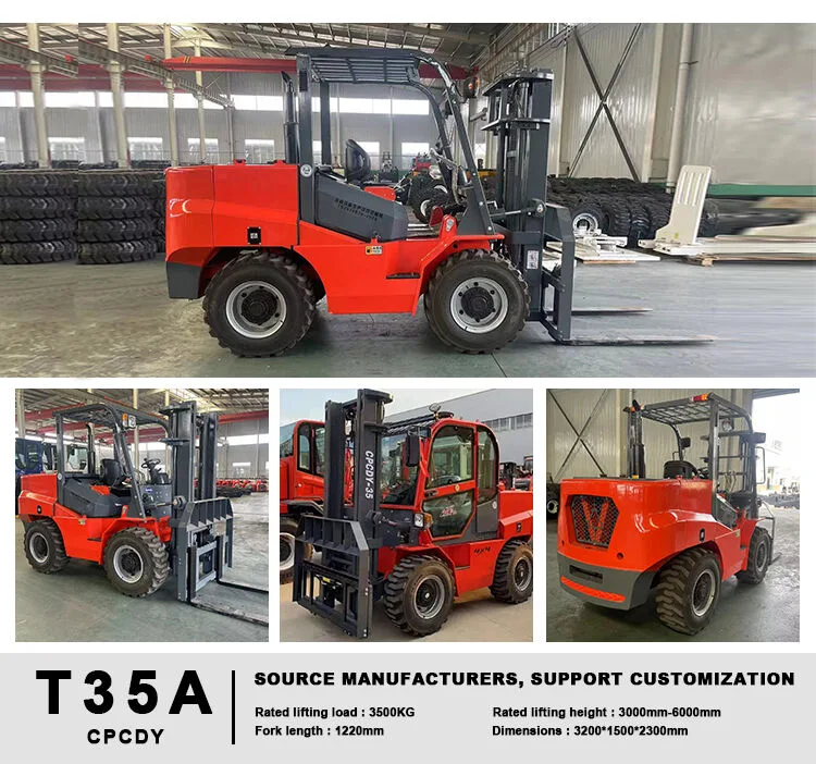 3.5-Ton off-Road Forklift Four-Wheel Drive All-Terrain Made in China