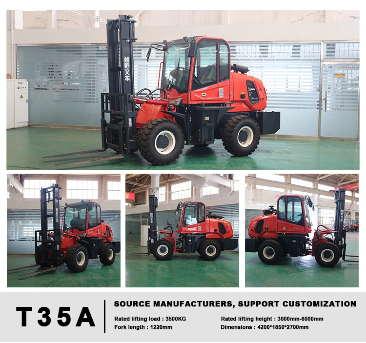 1 Ton 3 Ton 5 Ton off-Road Forklift All Terrain Four Wheel Drive