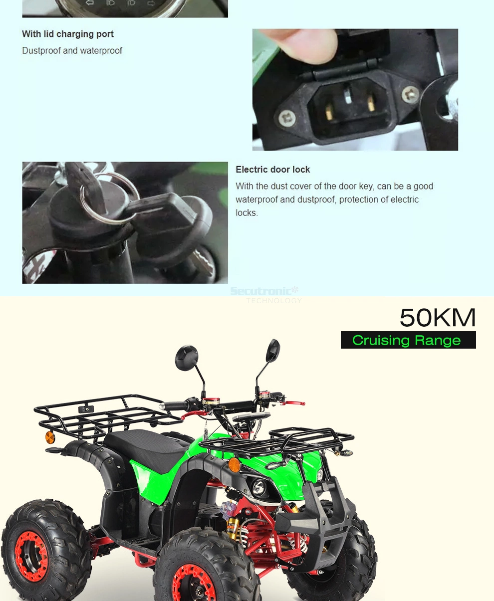 Fast Speed Quad Bike Powerful Electric ATV 4X4 for Men