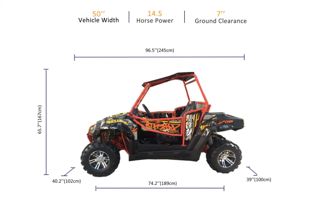Fangpower 200cc 250cc 400cc Side by Side Dune Buggy Utility Vehicle ATV UTV with EPA and EEC for Kids and Adult