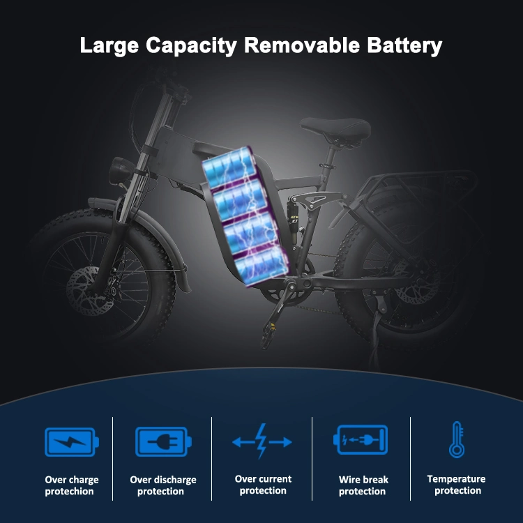48V 15ah Li-ion Battery Adult off Road Quad Electric Fat Tire Bike