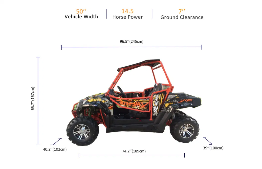 250cc UTV Road Legal ATV Side by Side Electric Utility Vehicle