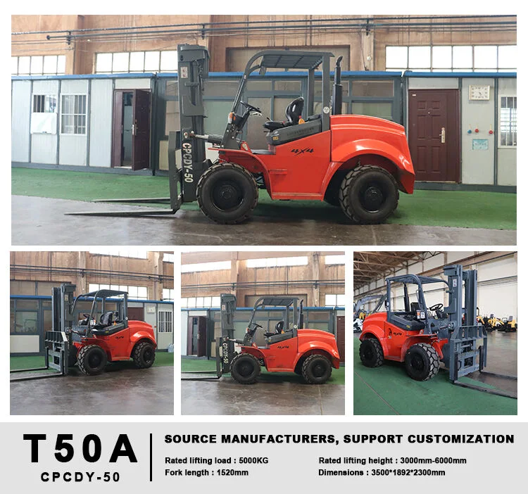 1 Ton 3 Ton 5 Ton off-Road Forklift All Terrain Four Wheel Drive