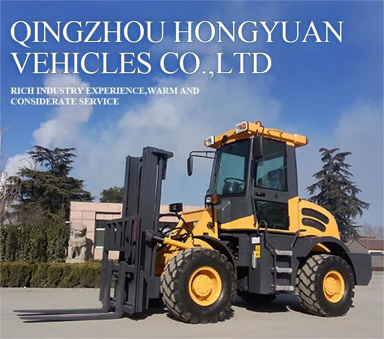 China off Road Mountain Raise Articulated 3tons All-Terrain Forklift 4 Wheels Drive for Sale