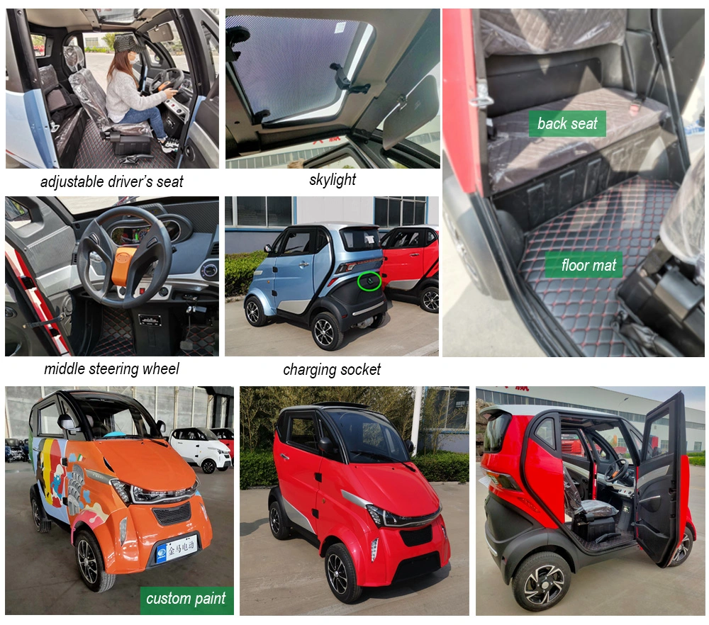 EEC L6e Light Weight 3 Seater Enclosed Electric Quadricycle