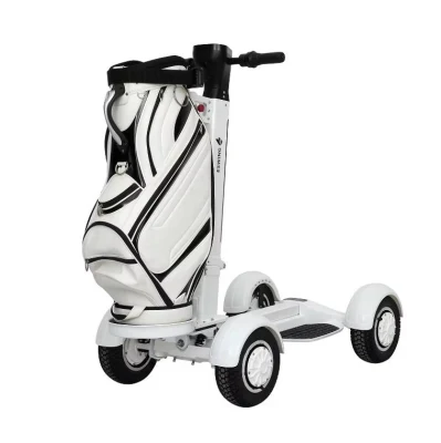 Scooter eléctrico de tablero de skate de golf E con soporte de bolsa de golf Golf Scooter 4 ruedas