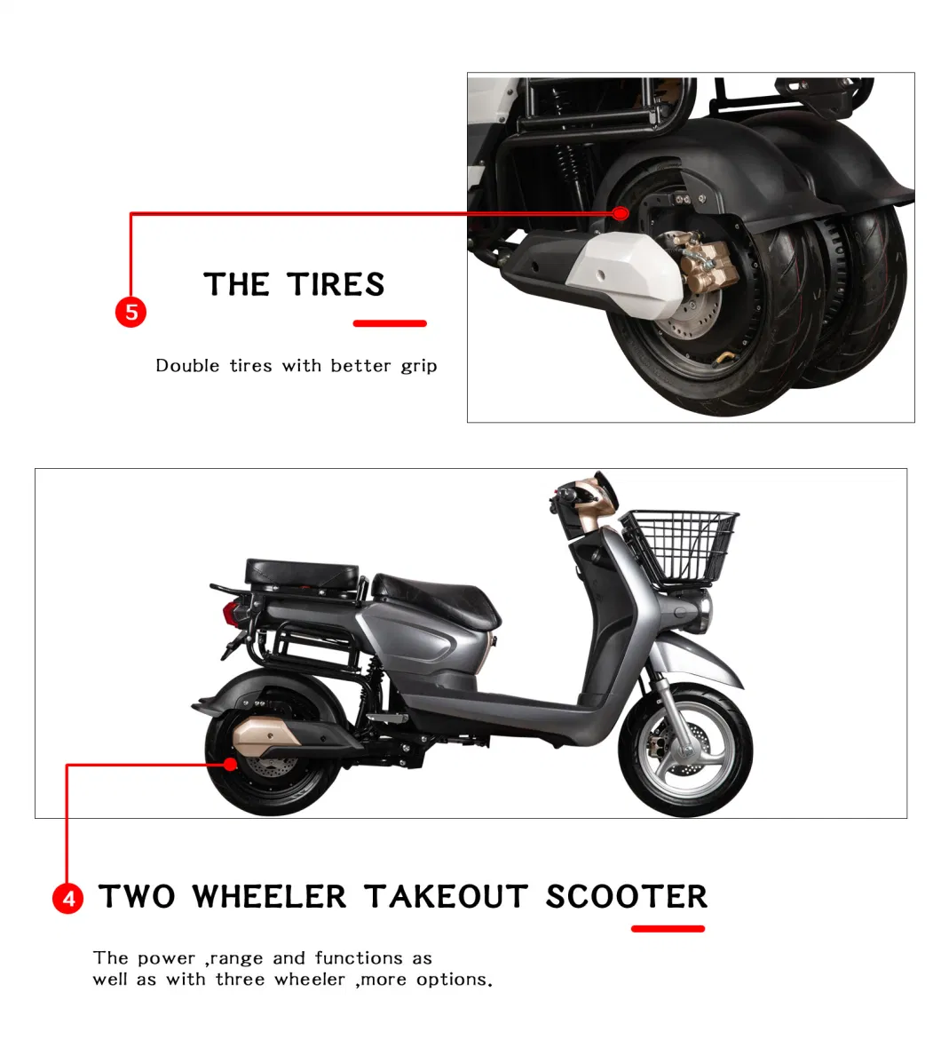 City Take-out Two Wheel Three Wheeler Electric Bicycle