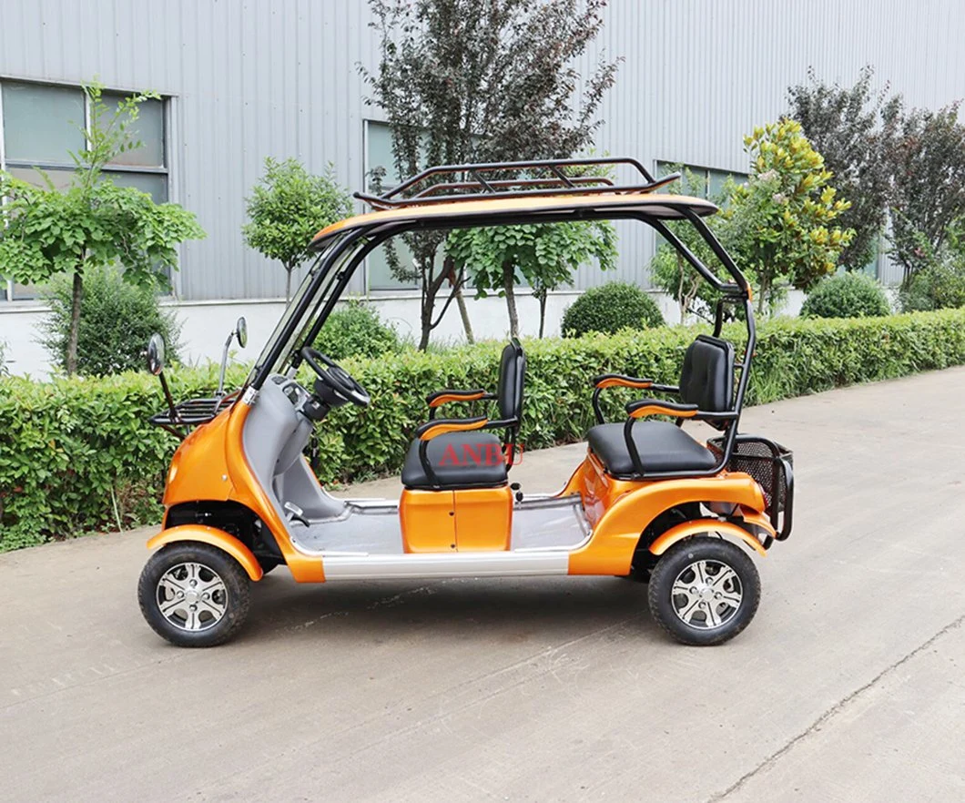 Four-Wheel Electric Golf Cart Sightseeing Car 52ah Lead-Acid Battery 1500W Motor