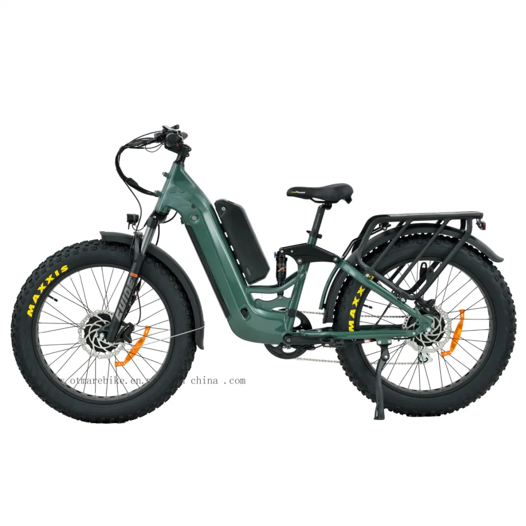 off Road 52V 1000W/750W 50kmh Wild Mountain Ebike Full Suspension Fat Ebike