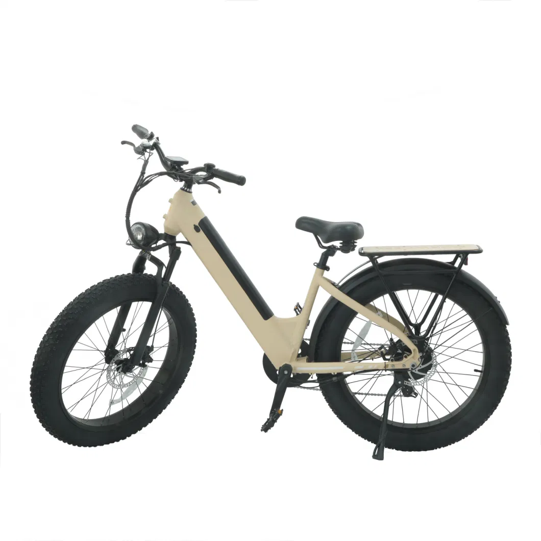 All-Terrain Fat Tire Ebike with Spoked Wheels, 48V500W-750W High-Torque with 200kg Max Load, Brushless Motor, and High-Capacity Shock Absorption Motorcycle