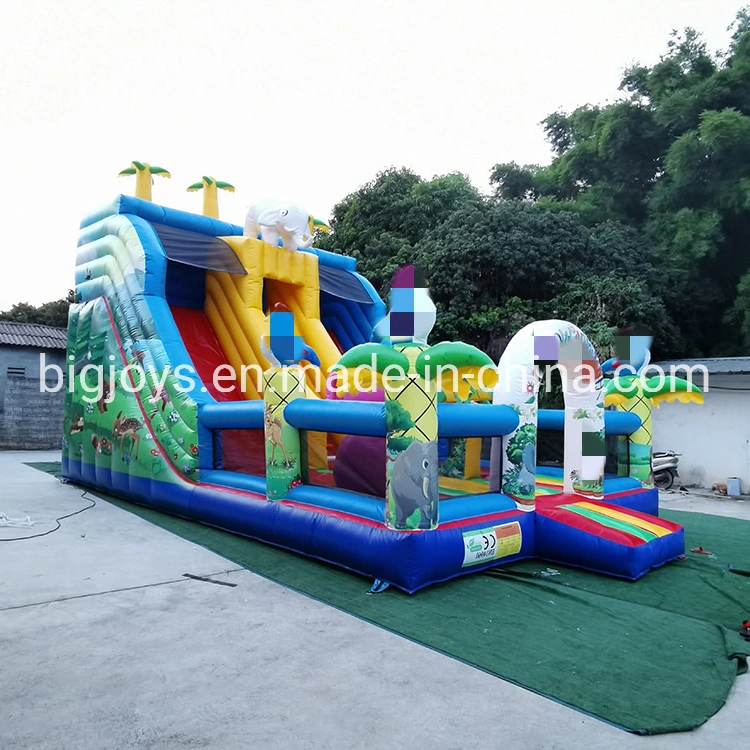 Big Inflatable Fun City Slide for Kids Factory Direct Sales