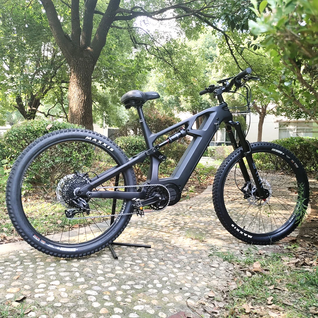 1000W MID Drive Motor 48V 17.5ah Lio Battery MTB E-Bike Carbon Fiber Hybrid Bicycle Mountain Forest Road City Electric Bike