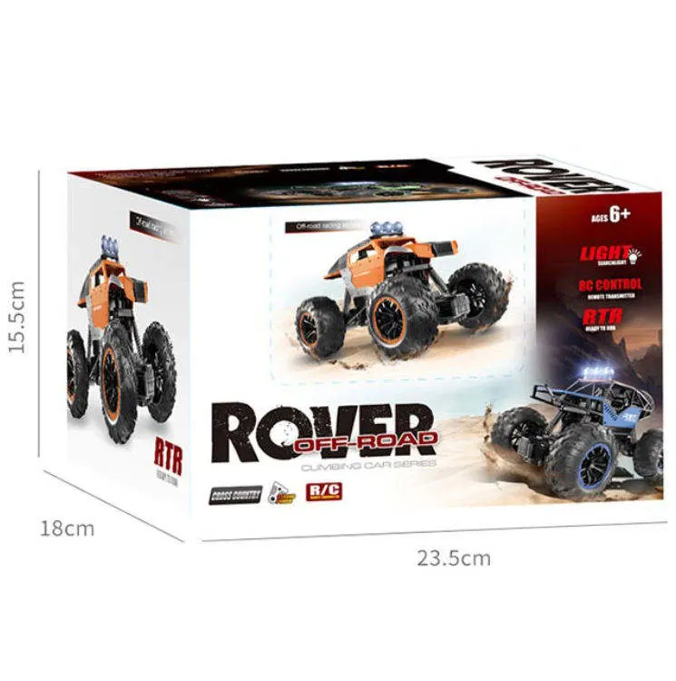 Remote Control Monster Truck off Road Rock Crawler Vehicle All Terrain Rechargeable Electric Toy for Boys &amp; Girls