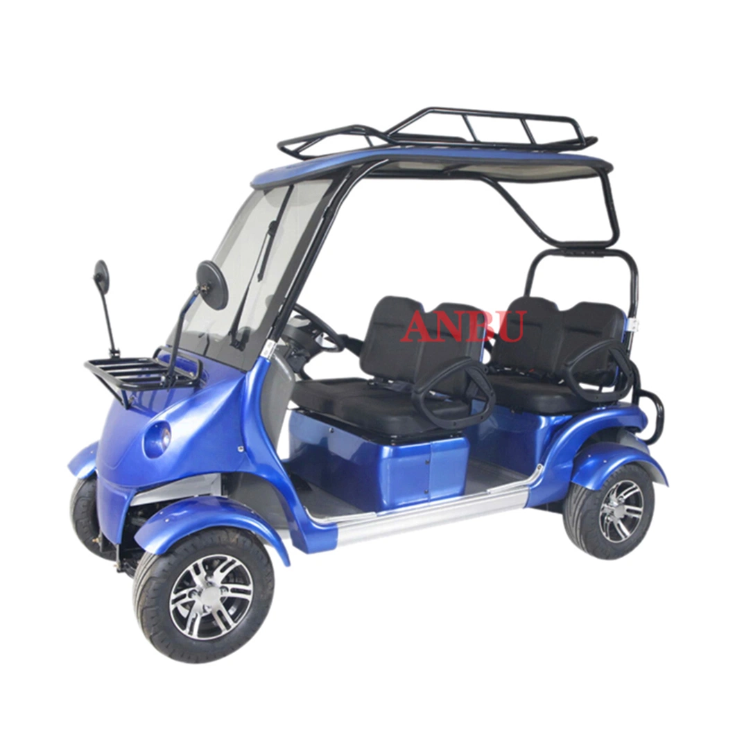 Four-Wheel Electric Golf Cart Sightseeing Car 52ah Lead-Acid Battery 2500W Motor