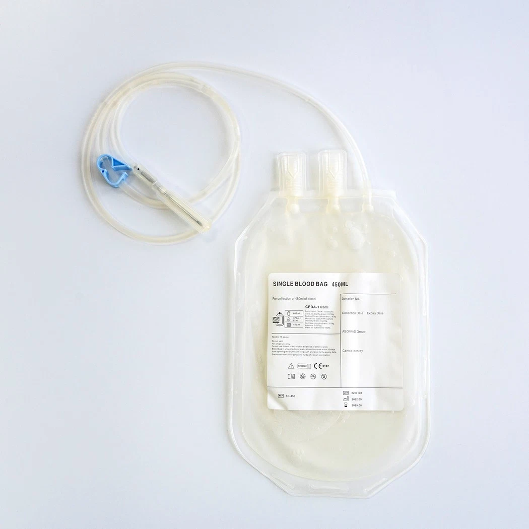 Medmount Medical Disposable Sterile Plastic Cpda/ Cpd/ Sag-M Blood Bag for Collection and Preservation