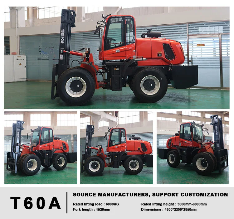 3.5tons Hydraulic Lift Diesel off-Road 4X4 All-Terrain off-Road Forklift Four-Wheel Drive